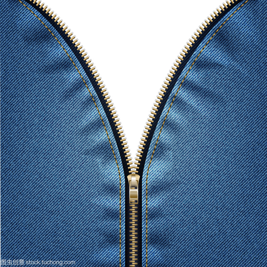 打開拉鏈牛仔布背景